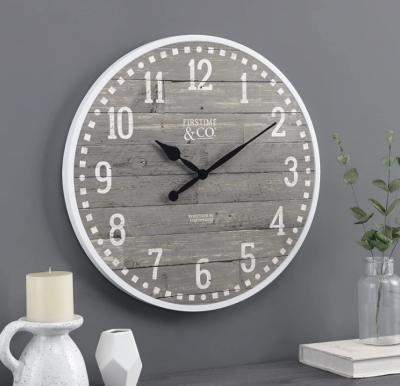 China Silent Spring Antique Black Home Style Wooden Wall Clock No Tick 3D Tick Premium Clock for sale