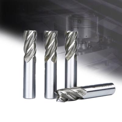 China HSS High Speed ​​STEEL End Mill 4 Flutes Steel Mill Cutter 1.5mm - 12mm CNC Metal Milling Machines Flat Edge End Mills for sale