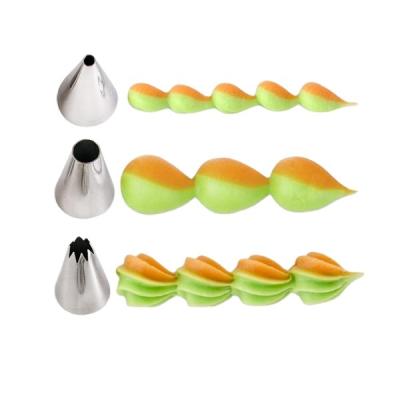 China Sustainable Supplies 7 Pieces Stainless Steel Icing Decorating Rooms Baking Tip Piping Bag And Decorators Set Nozzle For Pastry Cake for sale