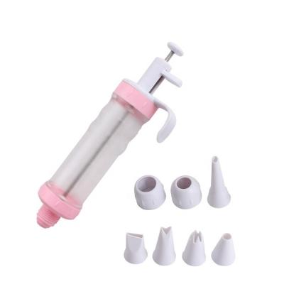 China Factory Sustainable Sale Icing Piping Baking Manual Airbrush Food Grade OEM Colored Plastic Cake Decorating Syringe for sale