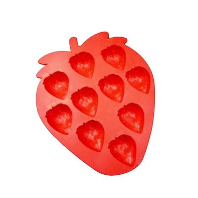 China Good Workmanship Creative Strawberry Disposable Mini No Stick Transfer Decorating Shape Cake Mold Silicon Chocolate Molds for sale