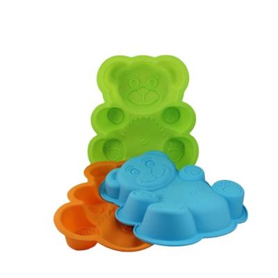 China Hot products heat resistant easy demold 3d silicone cookie cutter viable tending non-stick animal mold for sale