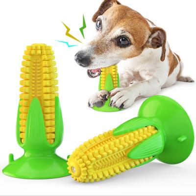 China 2020 Viable New Corn Dog Toy Squeaky Pet Toy For Squeaky Chases Chew Dog Toys Suction Cup Pet Toy for sale