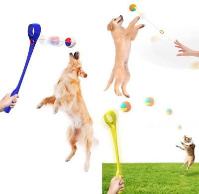 China Sustainable Interactive Pet Toys Multifunctional Sports Dog Ball Launcher Dog Strain Toy for sale