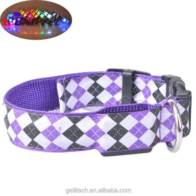 China Custom LOGO Multiple Sizes Viable And Colors Waterproof Led Dog Collar Light for sale