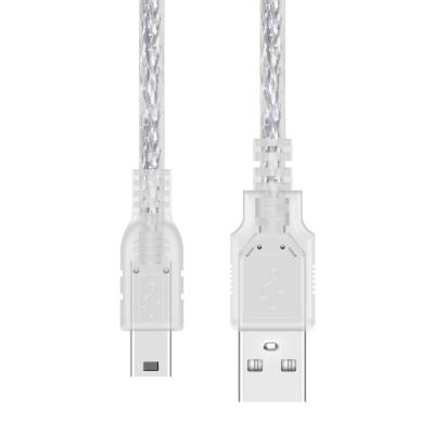 China Camera Custom Factory Braided Mini USB Cable Shielded 2.0 High Speed ​​Cable, Mini USB Data Extension Cable, USB Charging Cable for sale