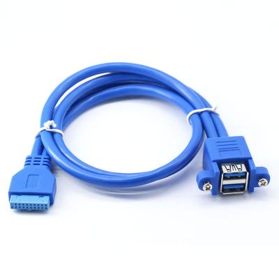 China COMPUTER usb 3.0 50 cm 20pin header extension cable usb 3.0 with locking for sale