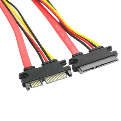 China Hot 50cm COMPUTER 30cm Male To Female 7+15 pin HDD extension sata data power cable for sale