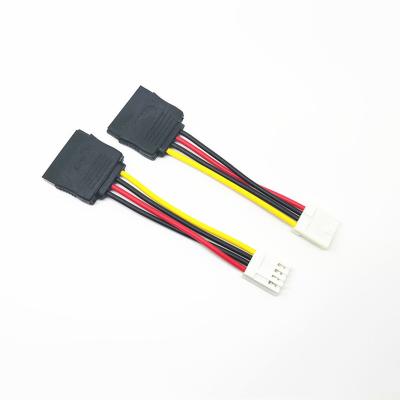 China Flexible COMPUTER 4Pin FDD Female to 15Pin SATA Adapter Converter Power Leads Female Cable Tie Wire 18AWG for ITX PC for sale