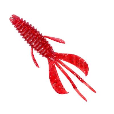 China PVC Lures Shrimp Worm Saltwater Lure High Quality 90mm Soft Plastic Fishing Bait for sale