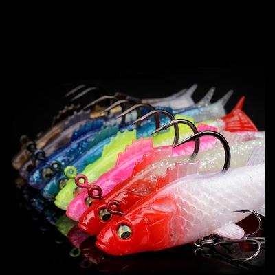 China PVC Lead Soft 70mm/85mm/95mm Swimbait Bait Lead Fishing Lure Head Artificial Lure Jig for sale