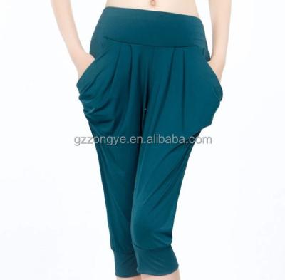 China Casual Pants Tops Wholesale Elastic Waist Balloon Pants For Women for sale