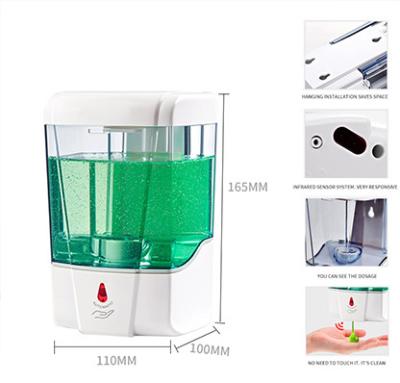 China White Wall Sensor Plastic Liquid Smart Soap Dispenser for sale