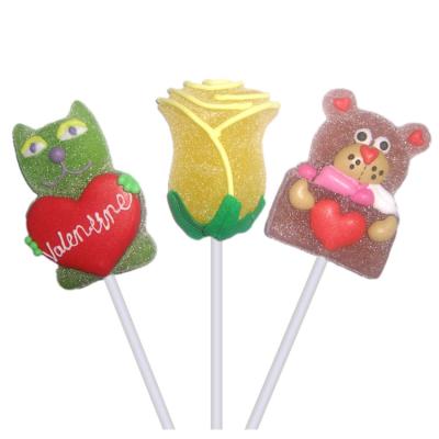 China Natural Christmas Fruit Flavor Jelly Pop Lollipop Candy Supplier for sale