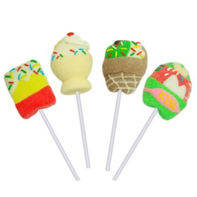 China Normal Animated Yummy Ice Cream Marshmallow Mallowpop Lollipops for sale