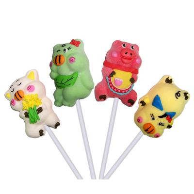 China Lovely natural joke marshmallow lollipop candy for kids for sale