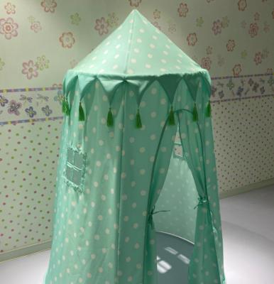 China SOFT Pop Up Canopy Green With Dots For Kids Children Asweets Playhouse Tent Home Decoration for sale