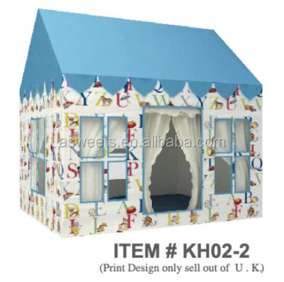 China Soft 100% Cotton Canvas Toy Playhouse For Kids Indoor Play Tent With Windows Children Play Tent for sale