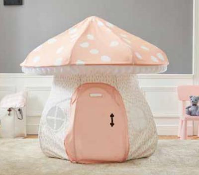 China Eco-Friendly Fabric Mushroom Play House For Kids Children Playhouse Indoor Handmade Tent Pink Girls Play Tent for sale