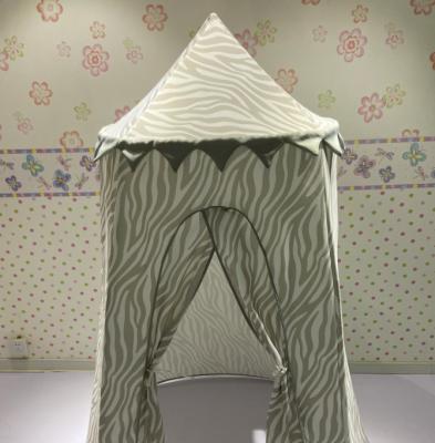 China SOFT Pop Up Canopy Gray Chevron For Kids Children Asweets Playhouse Tent for sale