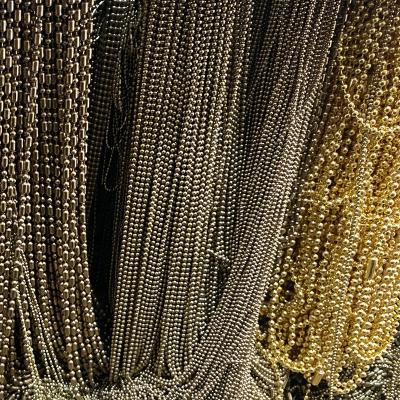 China Fashion Wholesale By THE METER 1.0mm BRASS Ball Necklace Chain Ball Bead Chain for sale