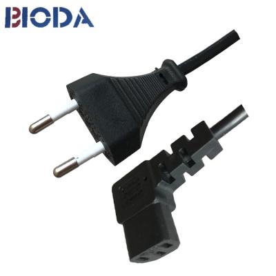 China Home Appliance Grounding Korea 2 Pin AC Power Cord Cable Electrical Plug , Power Cable With Plug for sale