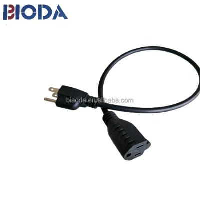 China Home Appliance Custom Design 3 Pin 15 Amp USA Approval Attractive AC Power Cord With Plug for sale