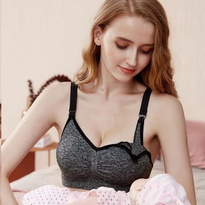 China Maternity Bra Plus Size Breast Care Seamless Wireless Anti-sagging Pregnant Breastfeeding Bra Breastfeeding Maternity Bra Breathable for sale