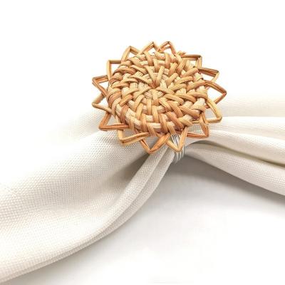 China Viable Simplicity All-Natural Wicker Wicker Napkin Ring for sale