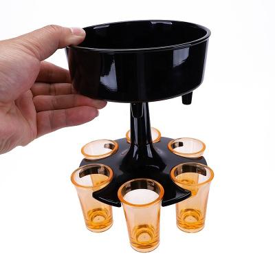 China Custom Logo Plastic Shot Bottle Liquor Beer Home Party 6 Shot Glasses Drink Dispensers for sale