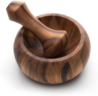 China Wooden mortar and pestle for sale