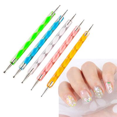 China Easy Apply Nail Painting Dot Pen For Crystal Wax Art Pencil Rhinestones Dotting Picker Nail Picker for sale