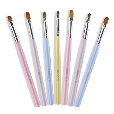 China Easy Apply Wholesale Nail Art Brush Kit 2 Head Nail Dotting Pen Handle Acrylic Brush Nail Liner Brush Rhinestone for sale