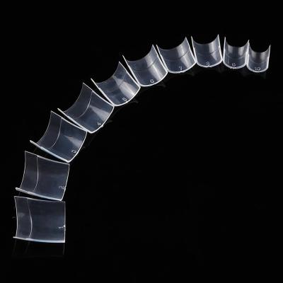 China Eco-friendly Wholesale Transparent Artificial Fake Nails Extension French Acrylic Square Nail Tip Box for sale