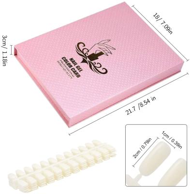 China Eco-friendly Wholesale Salon Nail Art Color Chart Nail Gel Color Display Book for sale