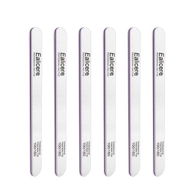 China Eco-Friendly Disposable Straight Abrasive Waterproof Zebra Nail Board Nail Files Gray Wood Sanding Nail File Folder for sale