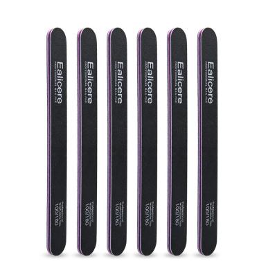 China Disposible Professional 6 Pcs Portable Custom Disposable Nail File Black Regular 100/180 Grit For Manicure for sale