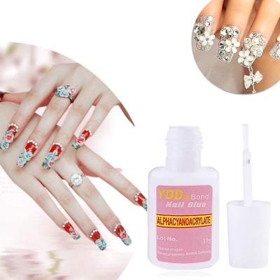 China Easy Apply Professional Nail Glue with Brush and NO HARM for Nail Tips Rhinestone Decoration for sale