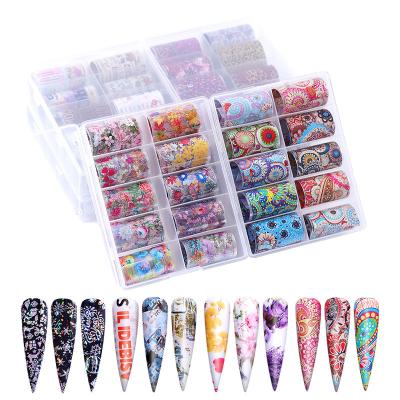 China finger nail beauty designs new flower shinny butterfly glitter transfer nail sticker for nail art for sale