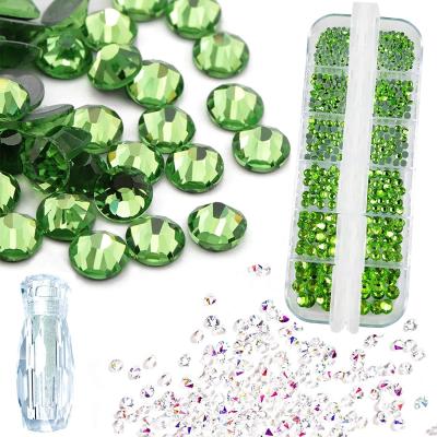 China Eco-friendly Best Selling Rhinestones Nail Crystals Kit Multi Shape Glass Diamonds For Nails for sale