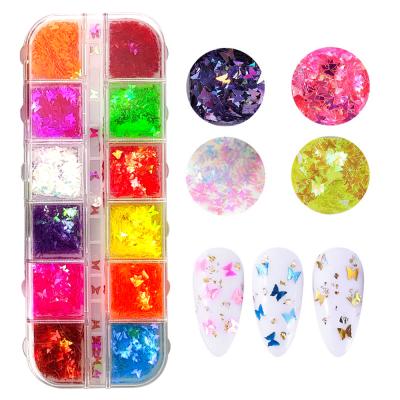 China Easy Apply Amazon Hot Nail Art Decoration And DIY Holographic 3D Nail Crafting Art Glitter Nail Glitter for sale