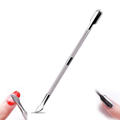 China Easy Apply Wholesale Nail Buff Cuticle Pusher Set Stainless Steel Nail Cuticle Pusher Stick for sale