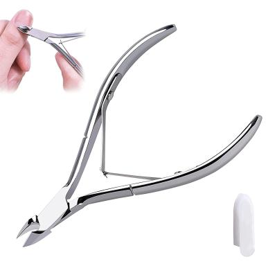 China Eco-Friendly Professional Coating Cuticle Nipper Dead Skin Handle Stainless Steel Nail Pliers for sale