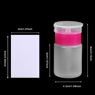 China 5 Fingers Automatic Nail Polish Remover SetNail Cotton Pads Gel Remover Gel With 1PCS Pull Down Pump Dispenser Bottle for sale