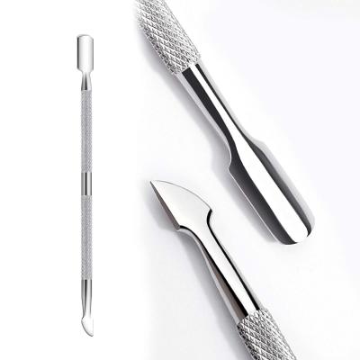 China Eco-friendly Dead Push Stainless Steel Double Nail Remover Nail Cuticle Pusher for sale