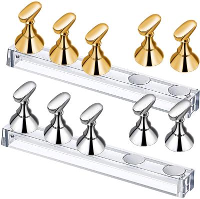 China Easy Apply Magnetic Fake Nail Art Tips Rack Display Stand Holder Practice Rack for sale