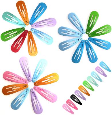 China 50 Pcs Environmentally Friendly 10 Colors Fashion Baby Hair Clips Set Kids Metal Hair Barrettes Mini Hair Clips Non-Slip Hairpins For Girls for sale