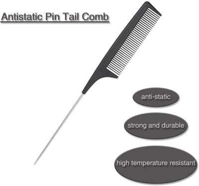 China Comfortable Edge Control Hair Brush with Alligator Hair Clips Rat Tail Starter Comb Wholesale for sale