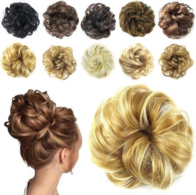 China Clean Soft Messy Bun With Rubber Band Elastic Hair Scrunchies , Hair Bun for sale