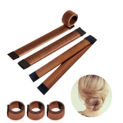 China Comfortable Magic Hair Styling Disc Donut Bun Maker Hairstyle Clip Fashion DIY Donuts Ancients Making Curler Hair Bun for sale